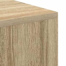 Berkfield Home Modern Writing Desk Sonoma oak Particle board Small Sonoma Oak Desk in Light Tan - thumbnail 8