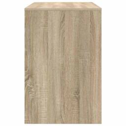 Berkfield Home Modern Writing Desk Sonoma oak Particle board Small Sonoma Oak Desk in Light Tan - thumbnail 6