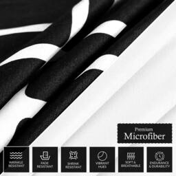 Pamposh Luxury Duvet Cover Set King Size Reversible Quilt Covers in Jet Black - Size: Single - thumbnail 7