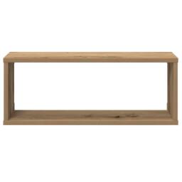 Berkfield Home Wall Cube Shelves 6 pcs Artisan Oak 60x15x23 cm Engineered Wood in Brown - Size: 60 x 15 x 23 cm - thumbnail 5