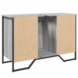 Berkfield Home Bathroom Sink Cabinet Grey Sonoma 91x35x60 cm Engineered Wood - Size: 91 x 35 x 60 cm - thumbnail 6