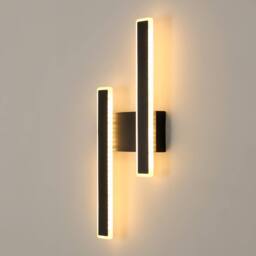 Goeco LED Indoor Wall Lights, 32W, Modern Nordic Style Long Wall Light 3000K in Black - thumbnail 1