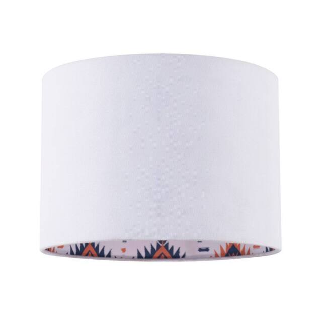 Happy Homewares Western Cactus Themed White Linen Lamp Shade with Inner Vibrant Print - Size: 10 inches - image 1