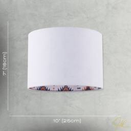 Happy Homewares Western Cactus Themed White Linen Lamp Shade with Inner Vibrant Print - Size: 10 inches - thumbnail 7