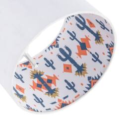 Happy Homewares Western Cactus Themed White Linen Lamp Shade with Inner Vibrant Print - Size: 10 inches - thumbnail 5