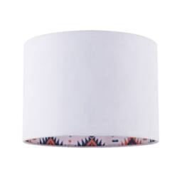 Happy Homewares Western Cactus Themed White Linen Lamp Shade with Inner Vibrant Print - Size: 10 inches