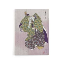 "Artery8 Noh Theater Play Arashiyama Canvas Wall Art Print Kogyo Tsukioka in Purple - Size: W18"" x H24""" - thumbnail 1