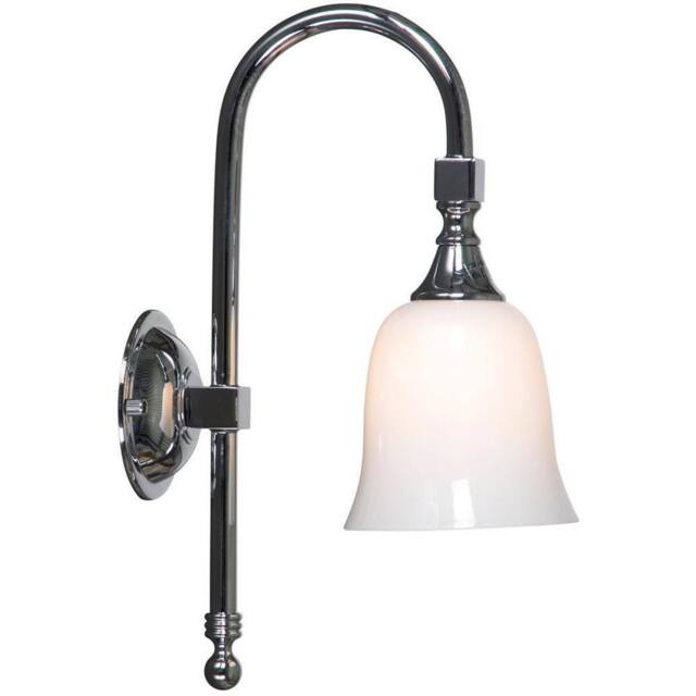 Netlighting Classic Bathroom Wall Light Chrome IP44 in Silver