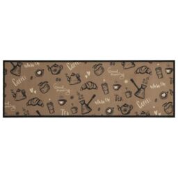 Berkfield Home Kitchen Rug Washable Morning Brown 60x180 cm Velvet - thumbnail 2