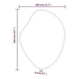 Berkfield Home Wall Mirror Silver 50x40 cm - thumbnail 6