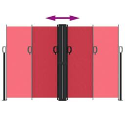 Berkfield Home Retractable Side Awning Red 160x1000 cm - thumbnail 5