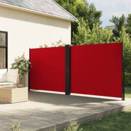 Berkfield Home Retractable Side Awning Red 160x1000 cm - thumbnail 2