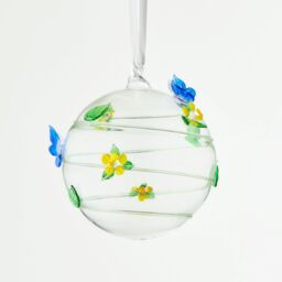 Sienna Glass 10cm Glass Globe Wildlife Collection Butterfly in Blue - thumbnail 6