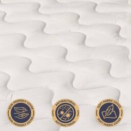 The White Stone Hypoallergenic Waterfoam Mattress, 14 cm, breathable & Antibacterial - 160 x 190 cm in White - Size: Small Single - thumbnail 8