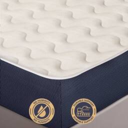 The White Stone Hypoallergenic Waterfoam Mattress, 14 cm, breathable & Antibacterial - 160 x 190 cm in White - Size: Small Single - thumbnail 5