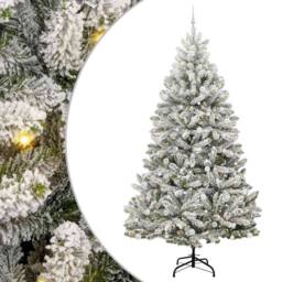Berkfield Home Elegant Artificial Christmas Tree Green & White 270 cm PVC & Metal - thumbnail 3
