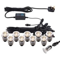 Netlighting Ikonpro Cct LED 10 Light Outdoor Recessed Light Kit Polished Stainless Steel Clear IP67 - thumbnail 2