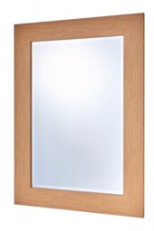 Yearn Mirrors Oak Effect Framed Wall Mirror 68x93.5cm in Natural - Size: 68x93.5 cm - thumbnail 2