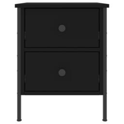 Berkfield Home Bedside Cabinet Black 40x42x50 cm Engineered Wood - Size: 40 x 42 x 50 cm - thumbnail 5