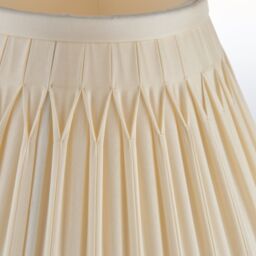 Loops Tapered Cylinder Lamp Shade - Ivory Silk - 60W E27 or B22 - Living Room - e10065 - thumbnail 4