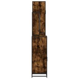 Berkfield Home 4¬†Piece Bathroom Furniture Set¬†Smoked Oak Engineered Wood in Brown - thumbnail 7