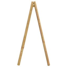 Berkfield Home Double Towel Ladder with 4 Rungs 90x50x100 cm Bamboo in Brown - Size: 90 x 50 x 100 cm - thumbnail 6