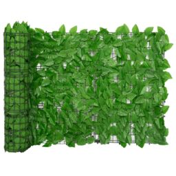 Berkfield Home Balcony Screen with Green Leaves 300x75 cm - thumbnail 1