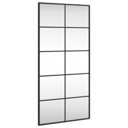 Berkfield Home Wall Mirror Black 50x100 cm Rectangle Iron - thumbnail 2