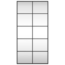 Berkfield Home Wall Mirror Black 50x100 cm Rectangle Iron - thumbnail 3