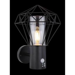 Netlighting Horace PIR Outdoor Wall Lamp Black IP44 1x E27 2700K - thumbnail 4