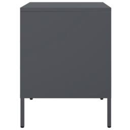 Berkfield Home Bedside Cabinets 2 pcs Anthracite 36x39x50.5 cm Steel in Dark Grey - thumbnail 7