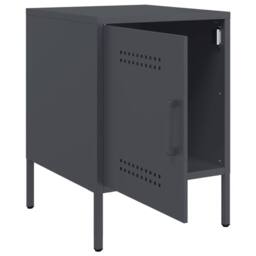Berkfield Home Bedside Cabinets 2 pcs Anthracite 36x39x50.5 cm Steel in Dark Grey - thumbnail 9
