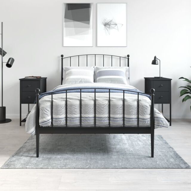 Berkfield Home Bedside Cabinets 2 pcs Black 32x42x70 cm Engineered Wood - Size: 32 x 42 x 70 cm - image 1