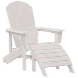 Berkfield Home Adirondack Chairs with Footrests 2 pcs White HDPE - thumbnail 4