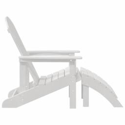 Berkfield Home Adirondack Chairs with Footrests 2 pcs White HDPE - thumbnail 6