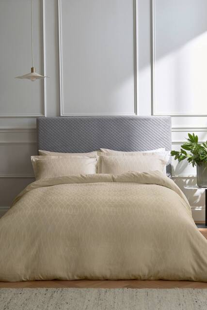 1951 'Ravello' Cotton Duvet Cover Set in Gold - Size: Double - image 1