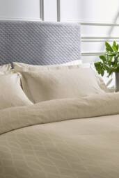 1951 'Ravello' Cotton Duvet Cover Set in Gold - Size: Double - thumbnail 2