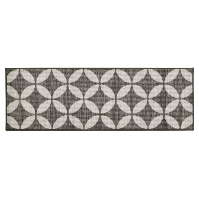 JVL Fiora Machine Washable Doormat & Runner, Pewter in Brown - Size: 50 cm x 150 cm - image 1