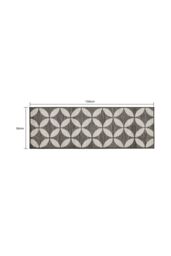 JVL Fiora Machine Washable Doormat & Runner, Pewter in Brown - Size: 50 cm x 150 cm - thumbnail 6