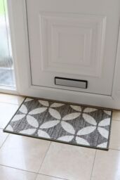 JVL Fiora Machine Washable Doormat & Runner, Pewter in Brown - Size: 50 cm x 150 cm - thumbnail 4