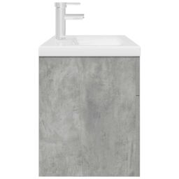Berkfield Home Bathroom Sink Cabinet with Built-in Basin & Faucet Concrete Grey - thumbnail 6