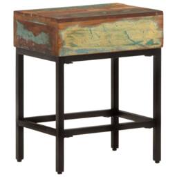 Berkfield Home Side Table 40x30x51 cm Solid Wood Reclaimed - Size: 40 x 30 x 51 cm - thumbnail 1