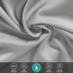 Grace Satin Silk Pillow Cases Pack of 4 Super Soft Smooth Pillow Covers in Grey - Size: Standard Pillow Case - thumbnail 4