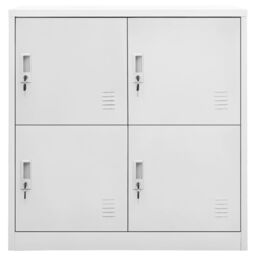 Berkfield Home Locker Cabinets 5 pcs Light Grey 90x45x92.5 cm Steel - thumbnail 3