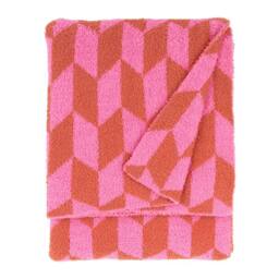 Furn Olsen Geometric Throw in Fuchsia - Size: 130 cm x 180 cm - thumbnail 2