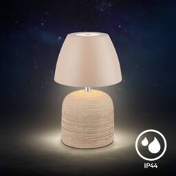 BRILONER LED Table Lamp Rechargeable Bedside Light Cordless Ceramic Beige 2, 5W - thumbnail 4