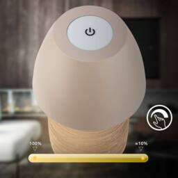 BRILONER LED Table Lamp Rechargeable Bedside Light Cordless Ceramic Beige 2, 5W - thumbnail 6