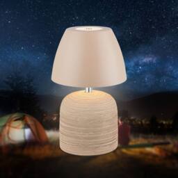 BRILONER LED Table Lamp Rechargeable Bedside Light Cordless Ceramic Beige 2, 5W - thumbnail 3