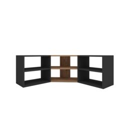Destina Home Corner TV Stand TV Unit Entertainment Center Bonnett in Dark Grey - Size: 1 Pack - thumbnail 1