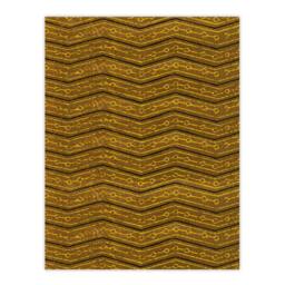 "Artery8 Zigzag Geometric Textile Pattern Japanese Wall Art Print Korin in Brown - Size: W18"" x H24""" - thumbnail 1